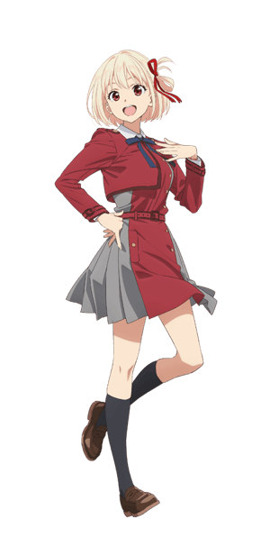 This is the Avatar Image for the Chisato Nishikigi (Lycoris Recoil) AI Voice and Text to Speech Generator